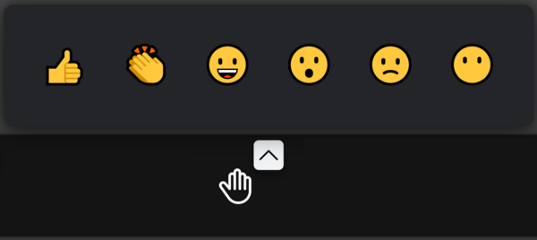 Hand-Symbol und Reaktionen Hand-Symbol und Reaktionen