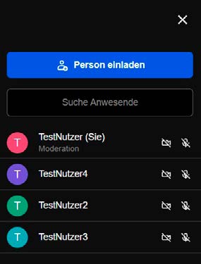 Fenster: Personen einladen