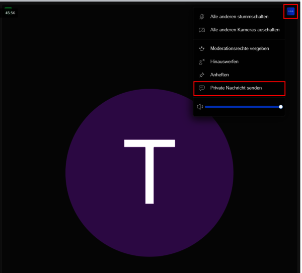 Einstellungen: Private Nachricht senden Einstellungen: Private Nachricht senden
