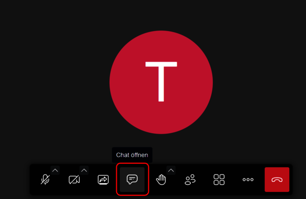 Symbolleiste: Chat öffnen Symbolleiste: Chat öffnen